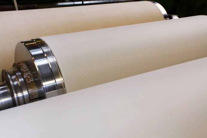 High-performance elastic roll cover manufactured by Roval for paper calendering