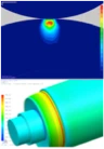 Thermal simulation of calender nip pressure distribution for embossing roll cover engineering