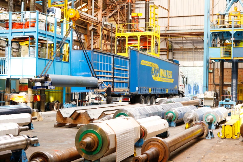 Roval factory in Corbehem, France, specialized in compressed fiber calender roll manufacturing